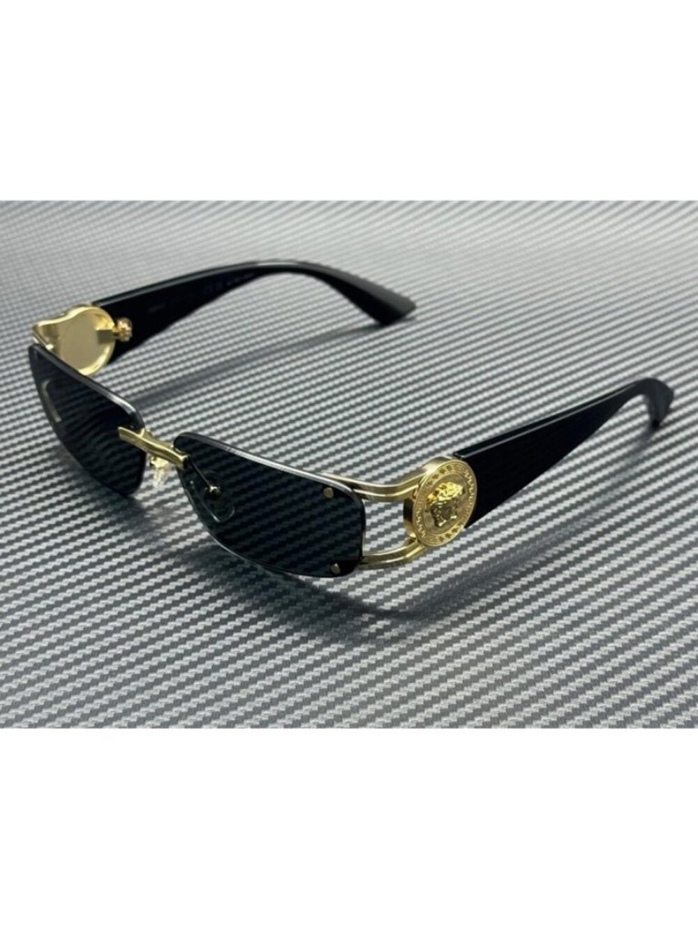 New Versace Men Gold Sunglasses 59-13-115